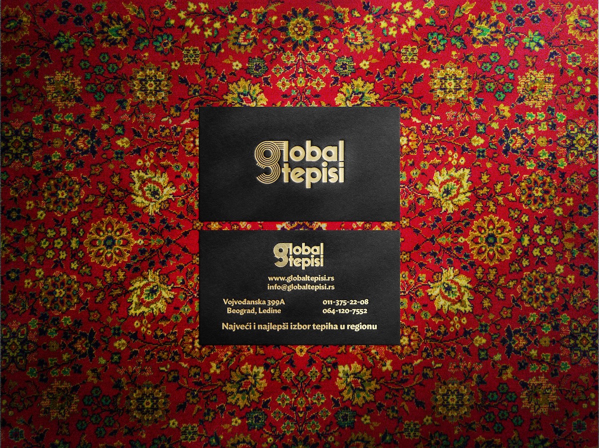 Marketing materijal za prodavnicu tepiha Global tepisi – Alfa štampa u službi luksuza