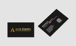 Standardne plastificirane vizit karte sa zlatotiskom