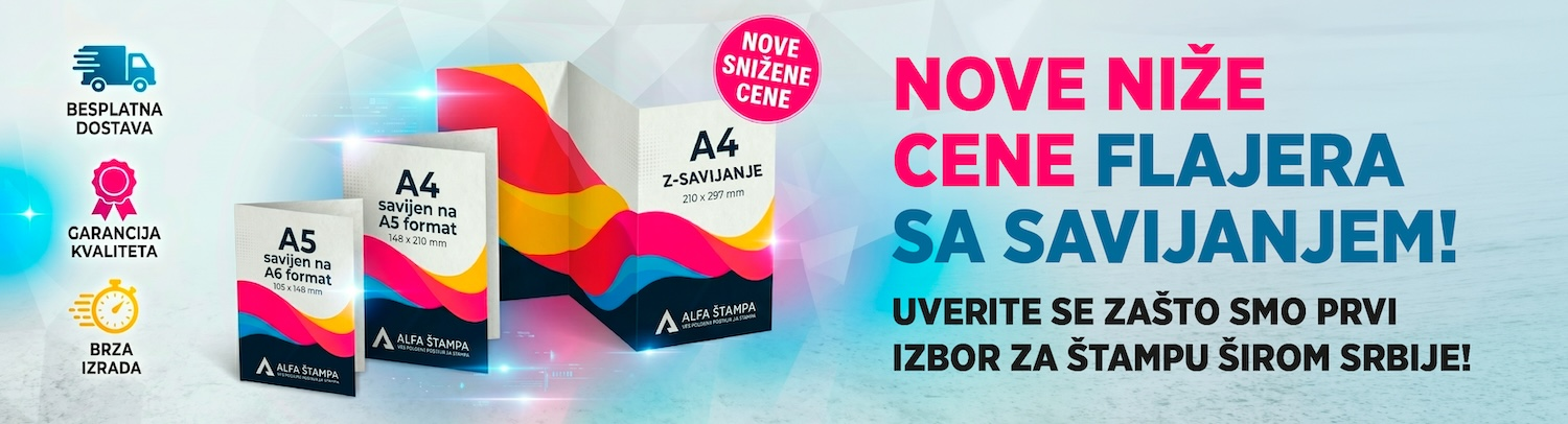 Flajeri sa savijanjem Nove nize cene