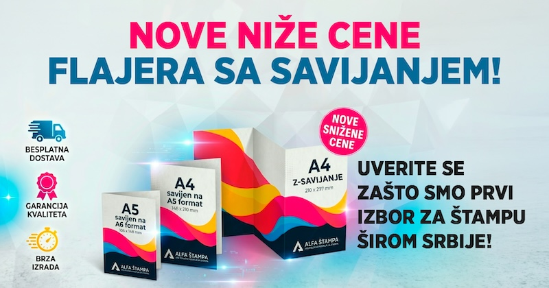 Flajeri sa savijanjem Nove nize cene