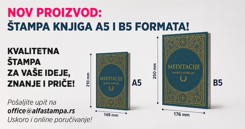 Štampa knjiga A5 i B5 formata