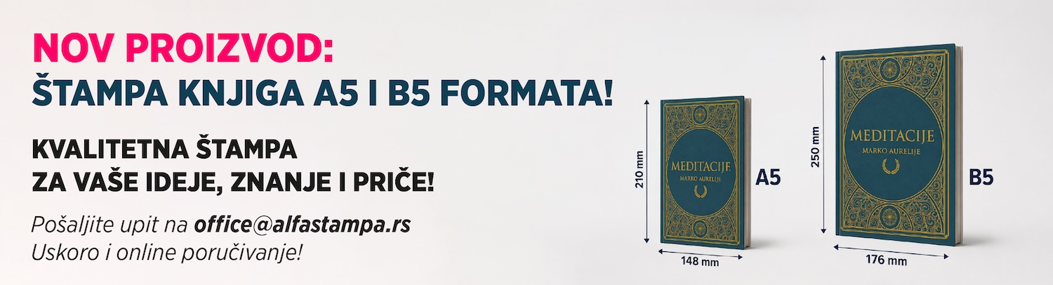 Štampa knjiga A5 i B5 formata